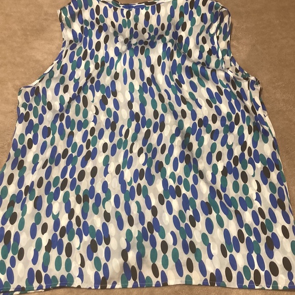 Dressbarn Sleeveless Multi Color Polka Dots - Picture 7 of 8